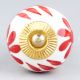 Cream With   Red Flower Knob