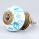 Turquoise Floral Knob