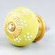 Yellow Ceramic Floral Drawer Knob Online