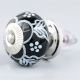 Black Ceramic Floral Drawer Knobs
