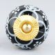Black Ceramic Floral Drawer Knobs