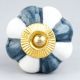 Grey And White Ceramic Melon Drawer Knob