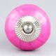 Solid Dark Neon Pink Ceramic Drawer Knob