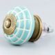 Sea Green Spider Net Etched  Ceramic Drawer Knobs