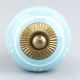 Turquoise Floral Knob