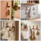 Natural Bird Shape Wooden Adheshive Wall Hook-Pack of 3