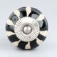 Black Floral Ceramic Cabinet Knob-6 Pieces