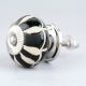 Black Floral Ceramic Cabinet Knob-6 Pieces