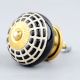 Black Spider Net Etched Ceramic Cabinet Knobs-6 Pieces