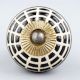 Black Spider Net Etched Ceramic Cabinet Knobs-6 Pieces