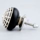 Black Spider Net Etched Ceramic Cabinet Knobs-6 Pieces