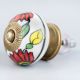 Red Flower Ceramic Knob