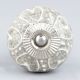 White Heart Crackle Ceramic Dresser Knob