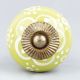 Lime Floral Ceramic Knob