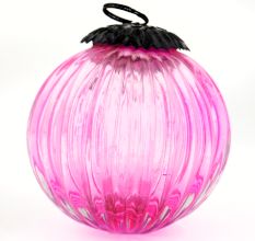 Set Of 4 Piece Pink Solid Melon Christmas Hanging