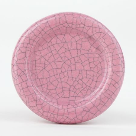 Pink Crackle Ceramic Dresser Knob