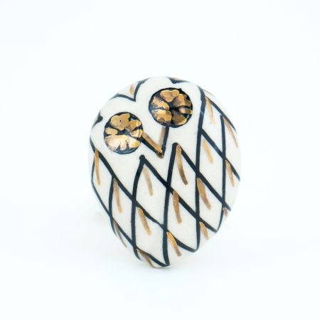 Black Owl Cabinet Bird Knob