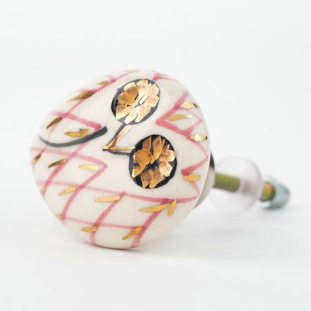 Pink Owl Drawer Bird Knob
