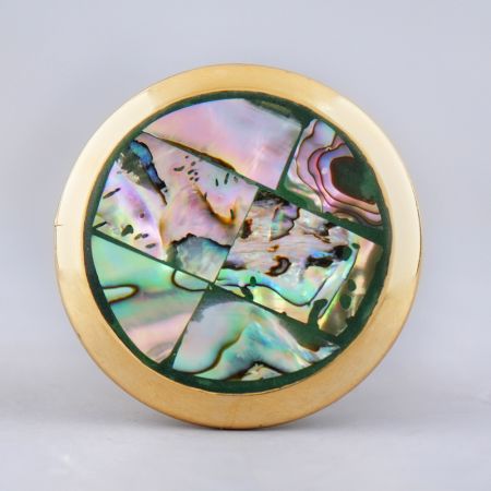 Green Feather Brass Cabinet Knobs