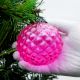 Set Of 4 Piece Pink Solid Custard Apple Christmas Hanging