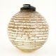 Set Of 3 Piece Antique Striped Cut Round Christmas Ornament