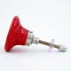 Red Crackle Ceramic Drawer Knob