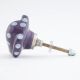 Purple Polka Elephant Face Knob