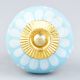 Turquoise Floral Ceramic Drawer Knobs Online
