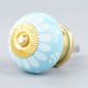 Turquoise Floral Ceramic Drawer Knobs Online