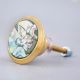 Green Feather Brass Cabinet Knobs