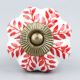 Red Leaf Ceramic Knob