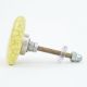 Yellow Heart Crackle Cream Drawer Knob