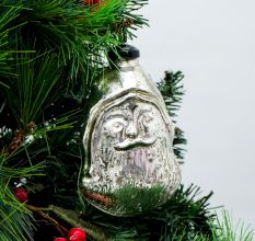 Set Of 2 Piece Santa Claus Antique Christmas Hanging