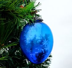 Set Of 3 piece Turquoise Avocado Star Cut Christmas Hanging