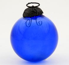 Set Of 4 piece Navy Blue Round Christmas Hanging