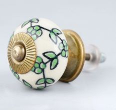 Pea Green Tiny Dresser Knob