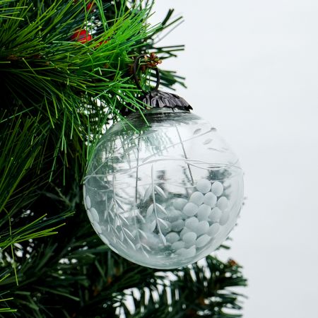 Set Of 4 Piece Clear Grapes Cut Christmas Hanging