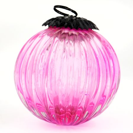 Set Of 4 Piece Pink Solid Melon Christmas Hanging