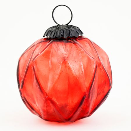 Set Of 4 Piece Red Solid Box Cut Christmas Hanging