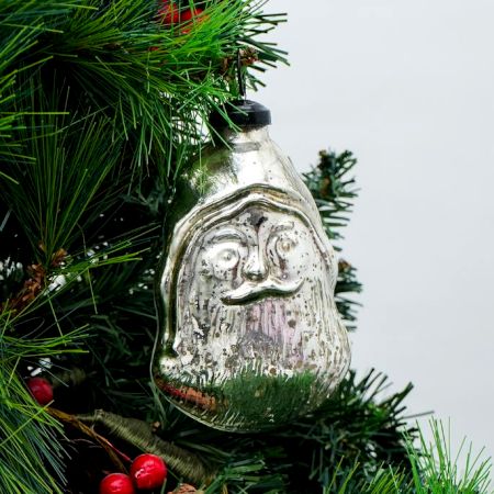 Set Of 2 Piece Santa Claus Antique Christmas Hanging