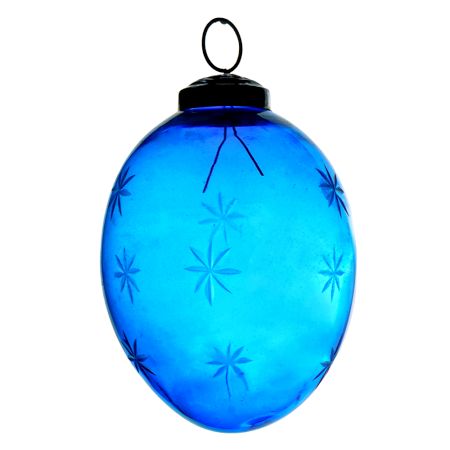 Set Of 3 piece Turquoise Avocado Star Cut Christmas Hanging