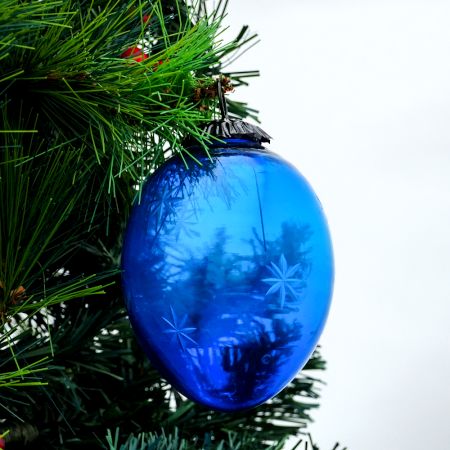 Set Of 3 piece Turquoise Avocado Star Cut Christmas Hanging