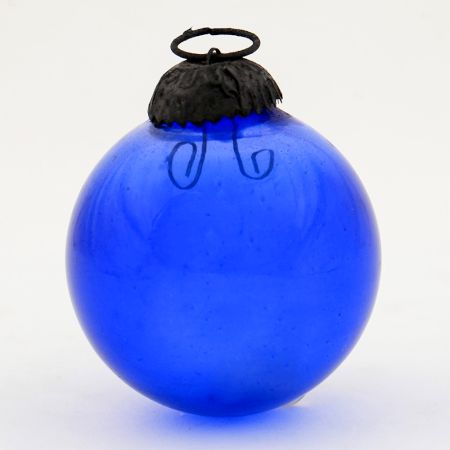 Set Of 4 piece Navy Blue Round Christmas Hanging