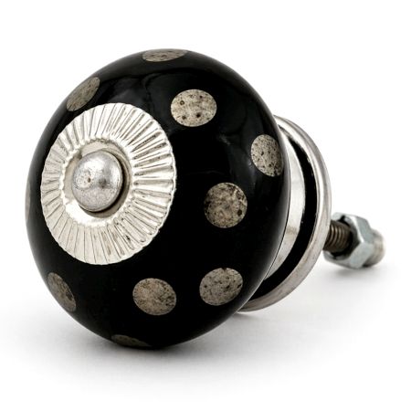 Silver Dot Ceramic Dresser Knobs Online