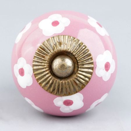 Pink Tiny Flower Knob