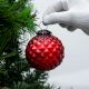 Set Of 4 Piece Red Solid Custard Apple Christmas Hanging