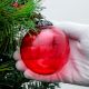 Set Of 4 Piece Red Round Leaf Cut Christmas Hanging