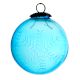 Set Of 4 Piece Turquoise Leaf Cut Christmas Hanging