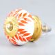 Orange Leaf Ceramic Knob
