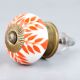 Orange Leaf Ceramic Knob